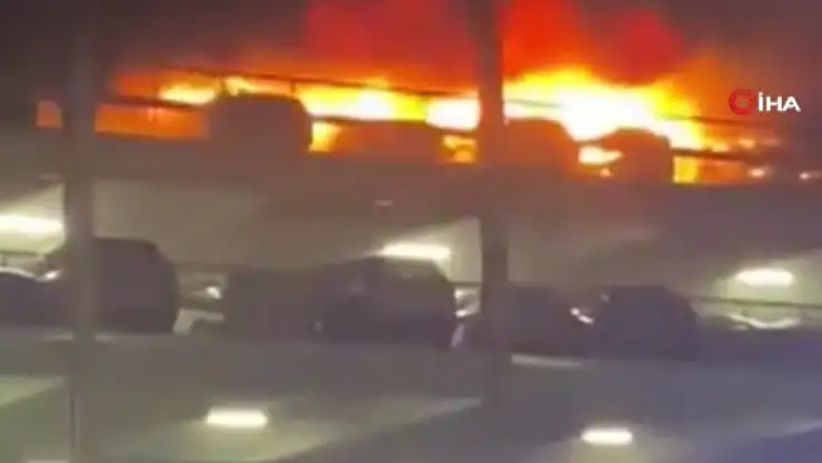 Otopark çöktü uçuşlar durdu