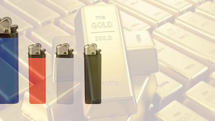 Çakmakları külçe altın diye sattı