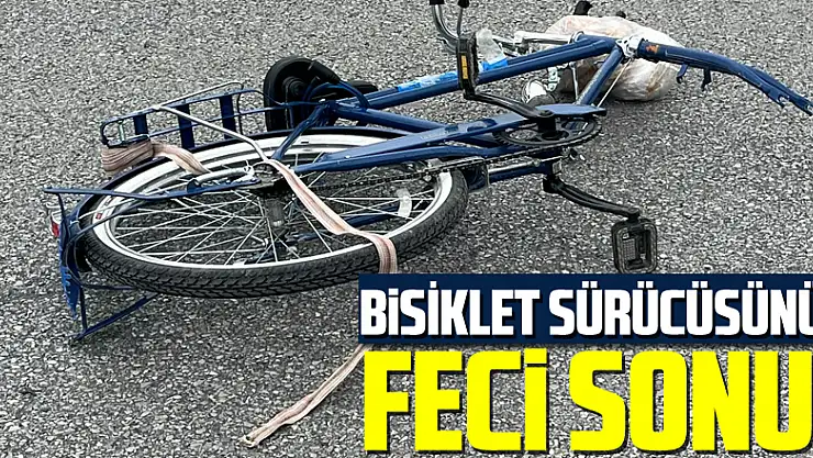 Bisiklet sürücüsünün feci sonu!