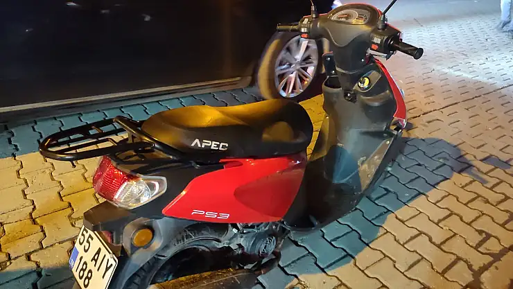 Çarşamba'da motosikletli sürücü yaralandı