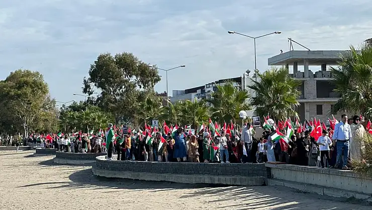 Yüzlerce kişi Filistin'e destek için yürüdü