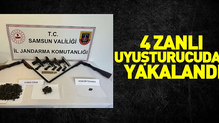 Uyuşturucudan 4 zanlı yakalandı