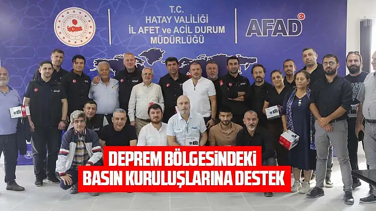 Deprem bölgesindeki basın kuruluşlarına teknik ekipman desteği