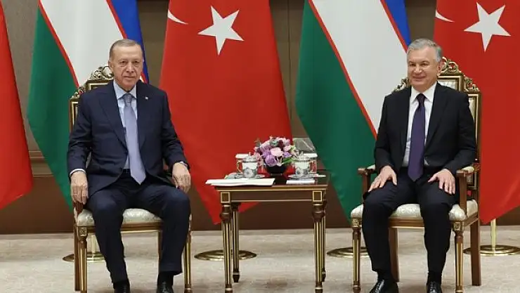 Erdoğan, Mirziyoyev ile görüştü