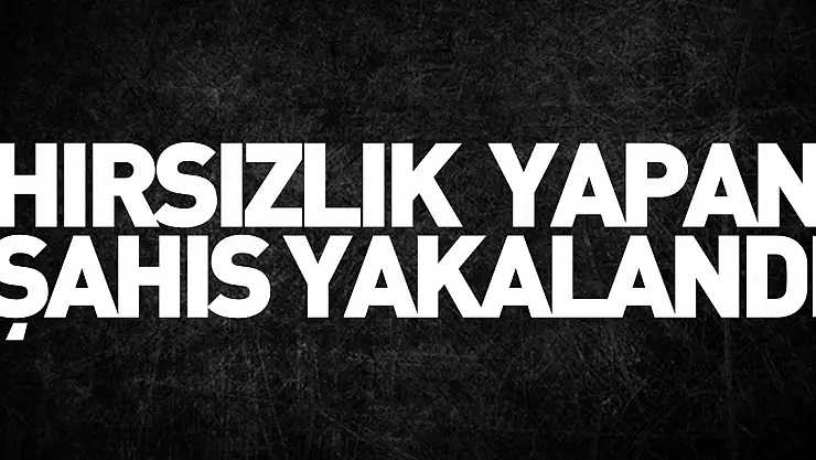 hırsızlık yapan şahıs yakalandı