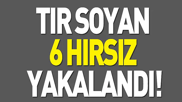 Tır soyan  6 hırsız  yakalandı!
