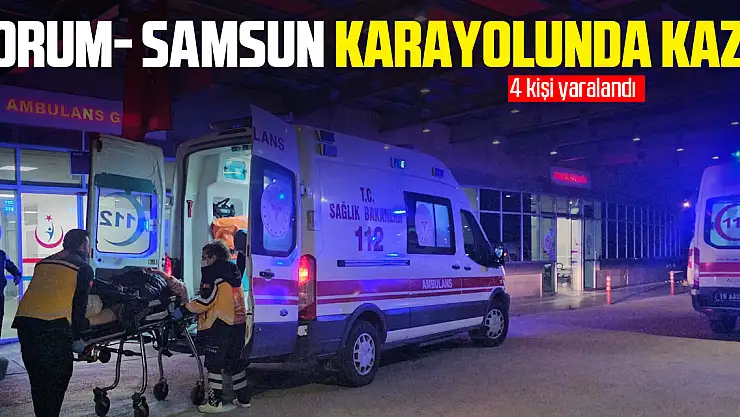 ÇORUM- SAMSUN KARAYOLUNDA KAZA