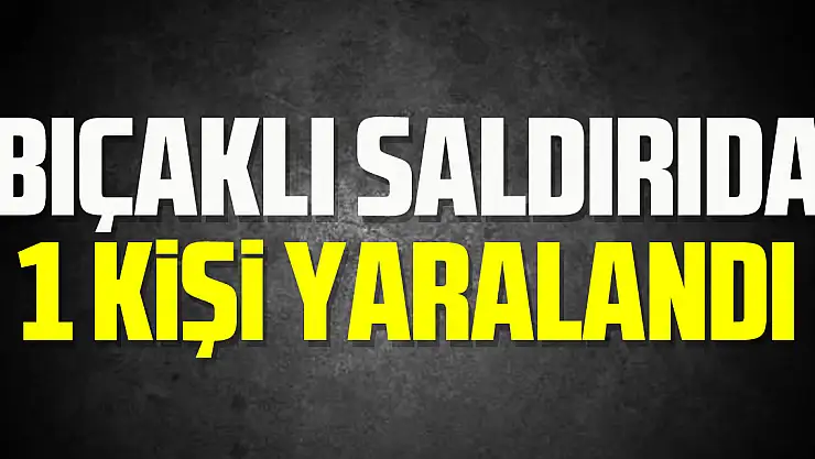 Bıçaklı saldırıda 1 kişi yaralandı