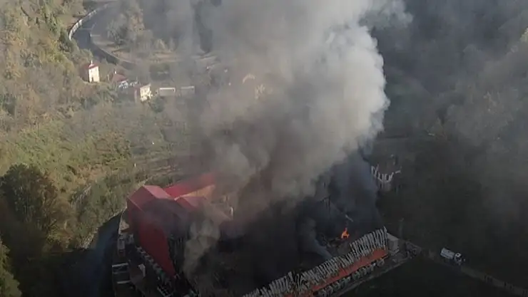 Balık tesisinde yangın