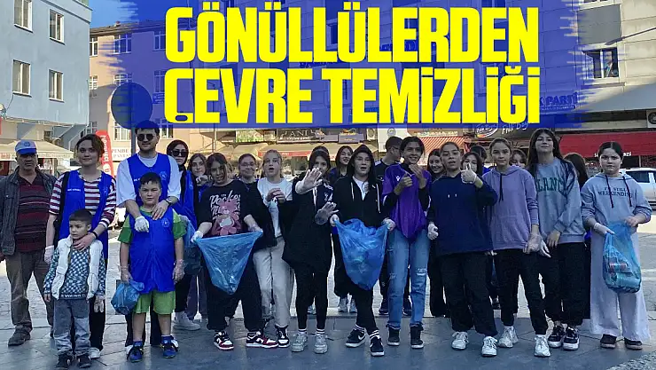 Gönüllülerden çevre temizliği