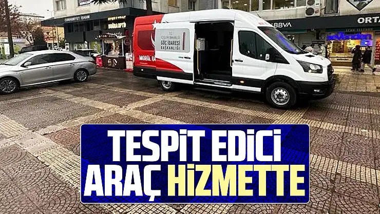 Tespit edici araç hizmette