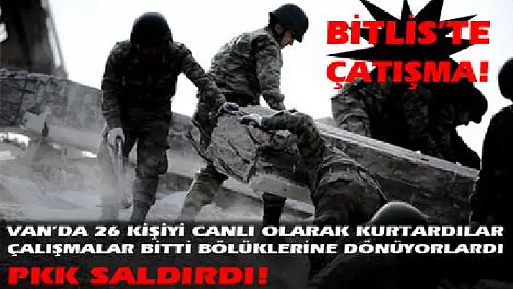 Bitlis'te askeri konvoya saldırı!