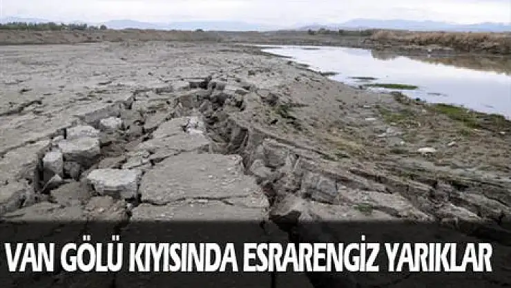 Van Gölü kıyısında esrarengiz yarıklar