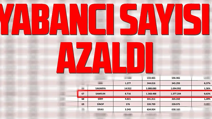 Yabancı sayısı azaldı