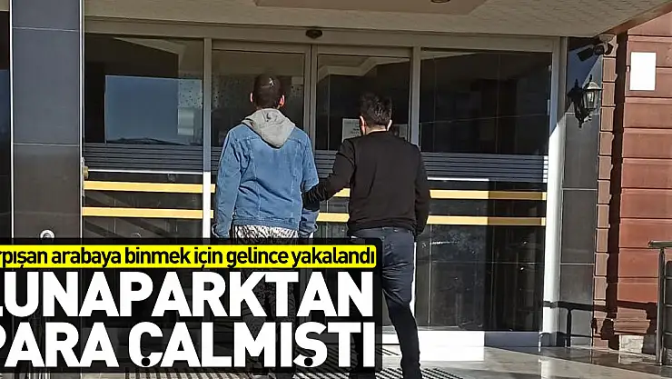 Çarpışan arabaya binmek için gelince yakalandı