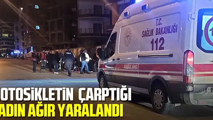 Motosiklet yayaya çarptı