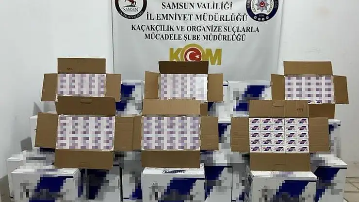 320 bin boş makaron ele geçirildi