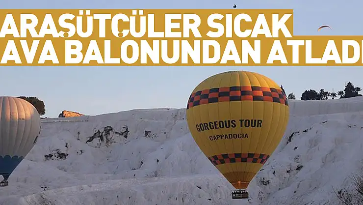 Paraşütçüler sıcak hava balonundan atladı