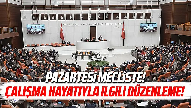 Çalışma hayatıyla ilgili kanun teklifi pazartesi Meclis'e sunulacak
