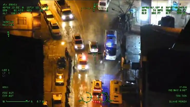 O kaçtı helikopter takip etti