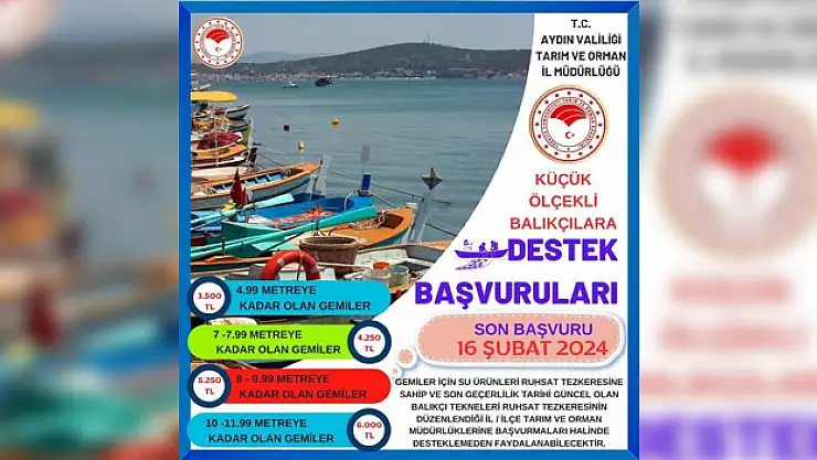 Balıkçılara destek