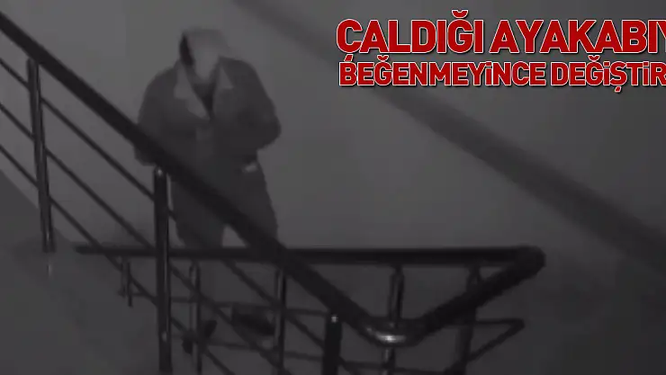 Çaldığı ayakkabıyı beğenmeyince değiştirdi