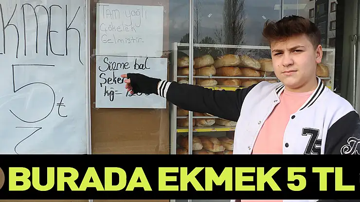 Burada ekmek 5 TL
