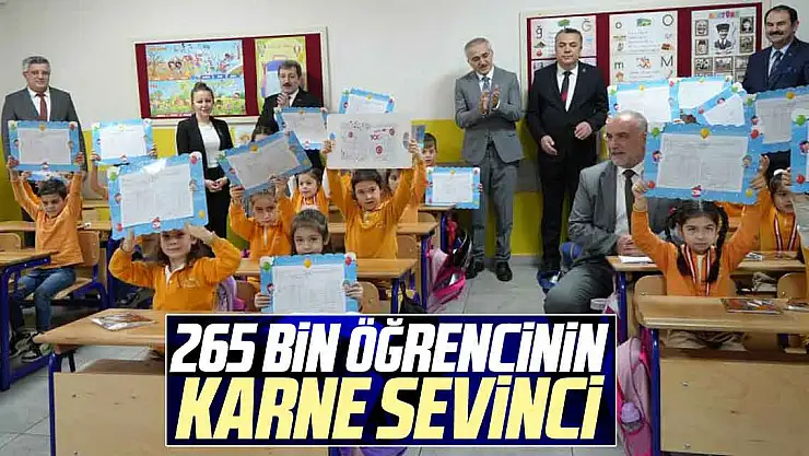 265 bin öğrencinin karne sevinci