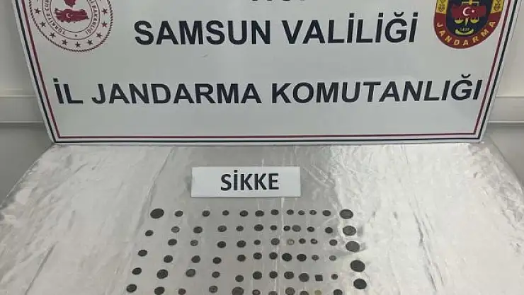 Samsun'da 186 adet sikke ele geçirdi