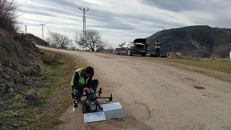 TOPRAK KAYMASI HAVADAN GÖRÜNTÜLENDİ