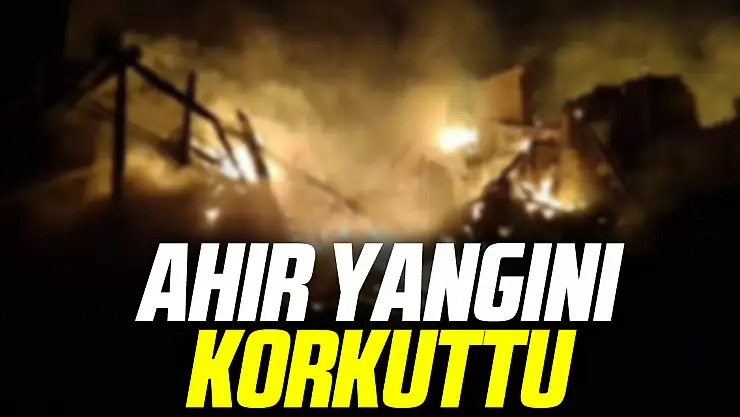 Ahır yangını korkuttu