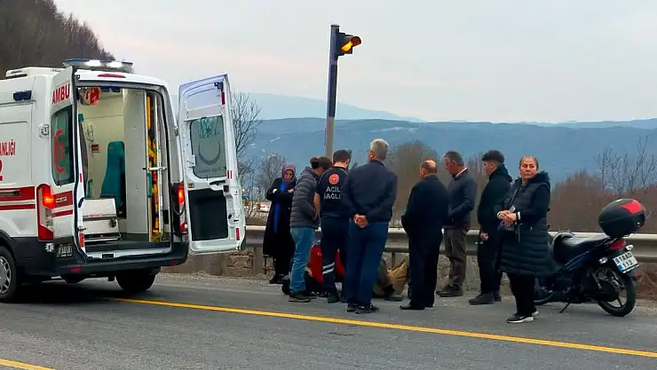 Bariyere çarpan motosikletin sürücüsü yaralandı