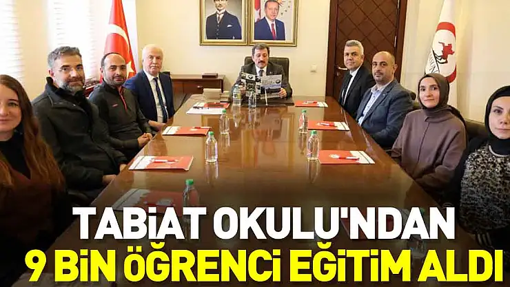 TABİAT OKULU'NDA 9 BİN ÖĞRENCİ EĞİTİM ALDI
