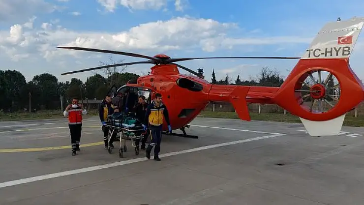Yaşlı Kadına Helikopter Ambulans Yetişti