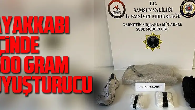 Ayakkabı içinde 500 gram uyuşturucu