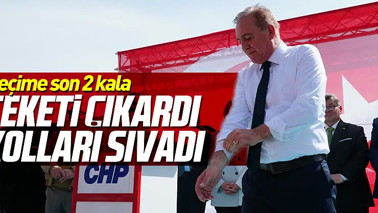 SEÇİME SON 2 KALA... CEKETİ ÇIKARDI, KOLLARI SIVADI