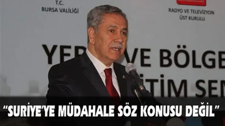 Arınç'tan Suriye açıklaması