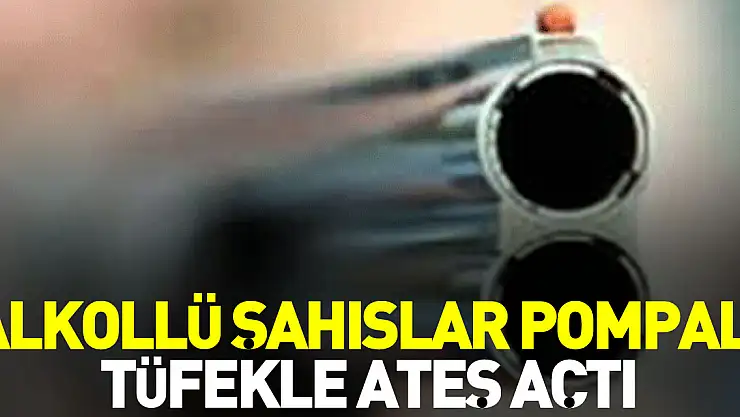 Alkollü şahıslar pompalı tüfekle ateş açtı