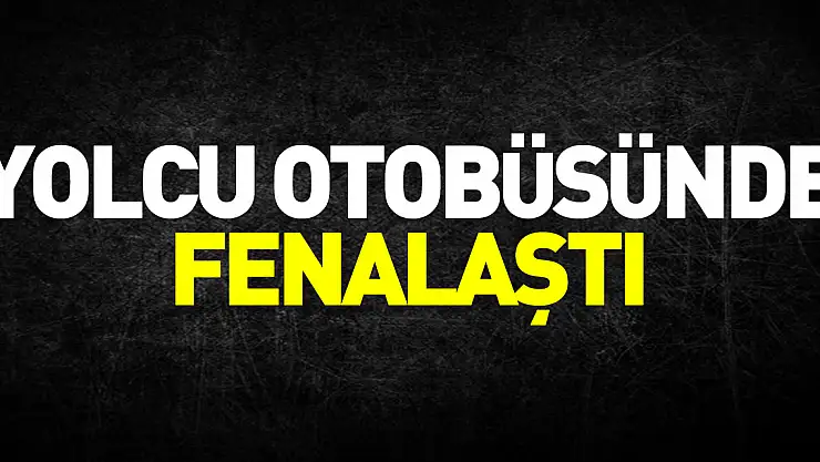 Yolcu otobüsünde fenalaştı