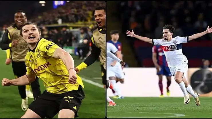 PSG ve Borussia Dortmund yarı finale yükseldi