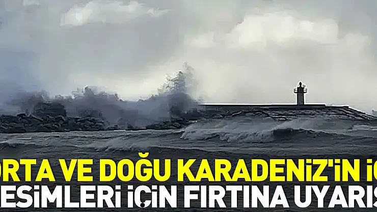 Karadeniz'de fırtına uyarısı