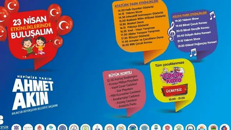 Balıkesir'de 23 Nisan coşkusu