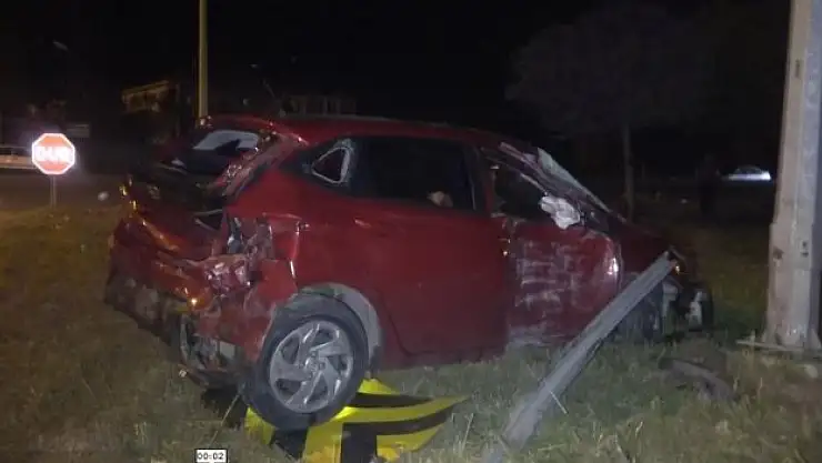 Direğe çarparak durabildi