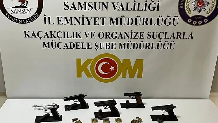 5 adet tabancayla yakalandı