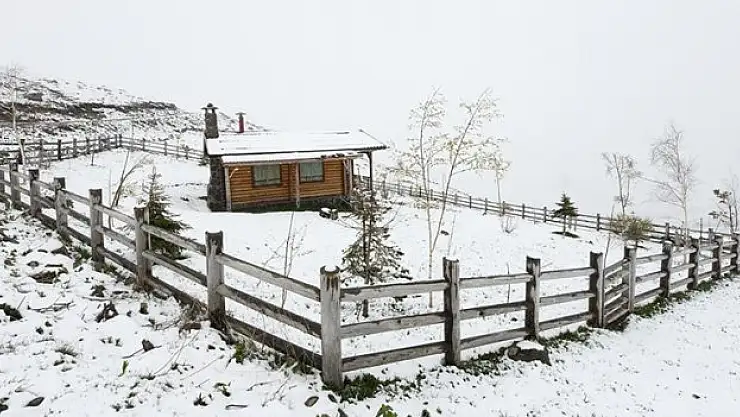 Trabzon yaylaları mayısta beyaza büründü