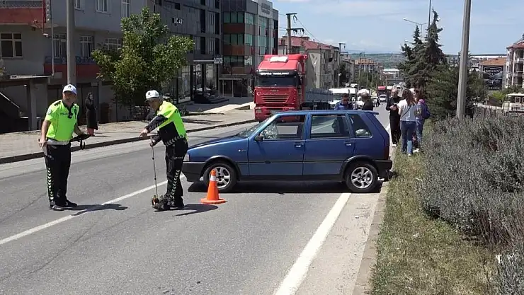 Otomobil Kazasında Yaya Yaralandı