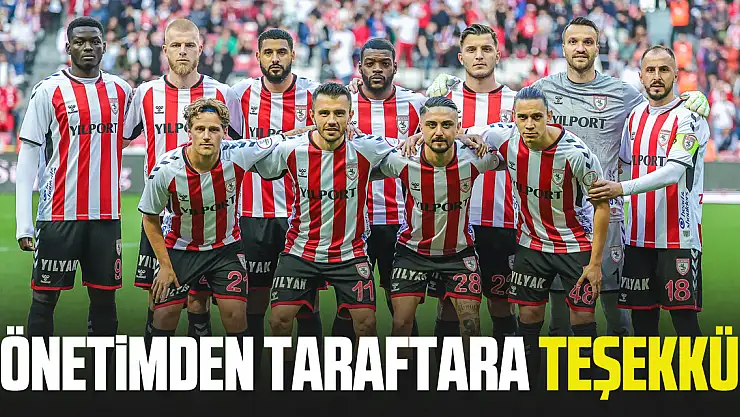 YÖNETİMDEN TARAFTARA TEŞEKKÜR