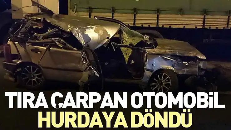Otomobil hurdaya döndü