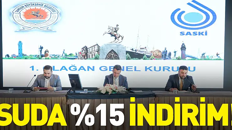 SUDA %15 İNDİRİM!