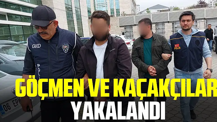Göçmen ve kaçakçılar yakalandı